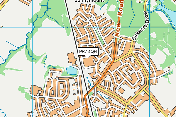 PR7 4QH map - OS VectorMap District (Ordnance Survey) PR7 4QH map - OS VectorMap District (Ordnance Survey)