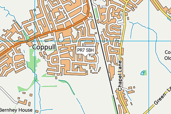 PR7 5BH map - OS VectorMap District (Ordnance Survey) PR7 5BH map - OS VectorMap District (Ordnance Survey)