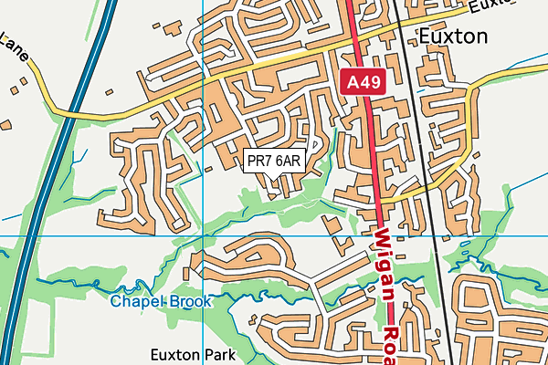 PR7 6AR map - OS VectorMap District (Ordnance Survey) PR7 6AR map - OS VectorMap District (Ordnance Survey)