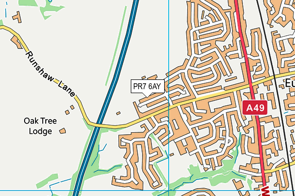 PR7 6AY map - OS VectorMap District (Ordnance Survey) PR7 6AY map - OS VectorMap District (Ordnance Survey)