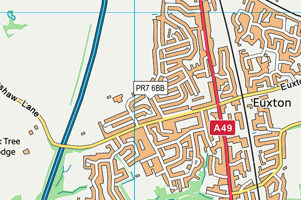 PR7 6BB map - OS VectorMap District (Ordnance Survey) PR7 6BB map - OS VectorMap District (Ordnance Survey)
