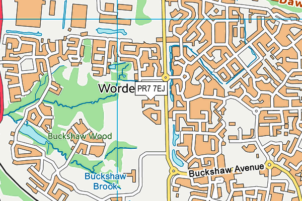 PR7 7EJ map - OS VectorMap District (Ordnance Survey) PR7 7EJ map - OS VectorMap District (Ordnance Survey)