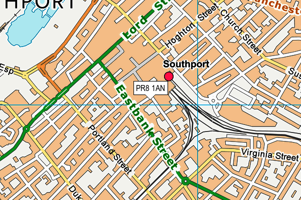 PR8 1AN map - OS VectorMap District (Ordnance Survey) PR8 1AN map - OS VectorMap District (Ordnance Survey)