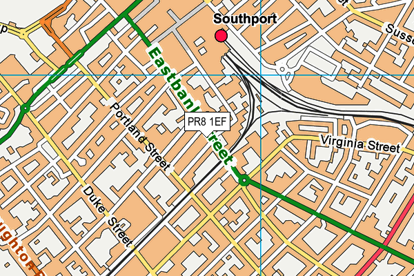 PR8 1EF map - OS VectorMap District (Ordnance Survey) PR8 1EF map - OS VectorMap District (Ordnance Survey)