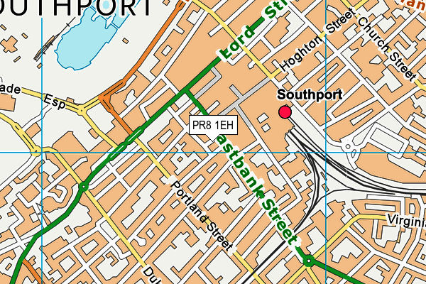 PR8 1EH map - OS VectorMap District (Ordnance Survey) PR8 1EH map - OS VectorMap District (Ordnance Survey)