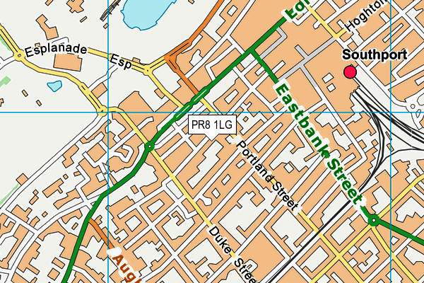 PR8 1LG map - OS VectorMap District (Ordnance Survey) PR8 1LG map - OS VectorMap District (Ordnance Survey)