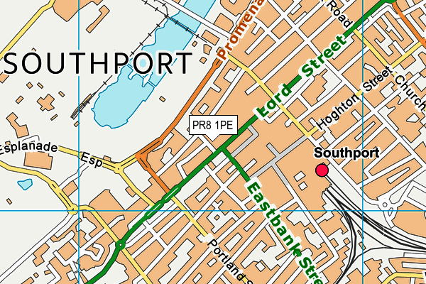 PR8 1PE map - OS VectorMap District (Ordnance Survey) PR8 1PE map - OS VectorMap District (Ordnance Survey)