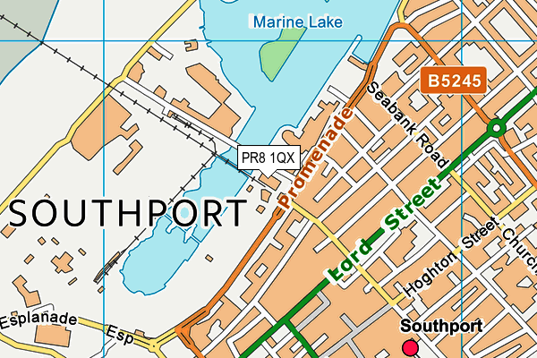 PR8 1QX map - OS VectorMap District (Ordnance Survey) PR8 1QX map - OS VectorMap District (Ordnance Survey)