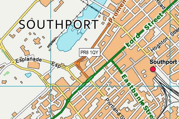 PR8 1QY map - OS VectorMap District (Ordnance Survey)