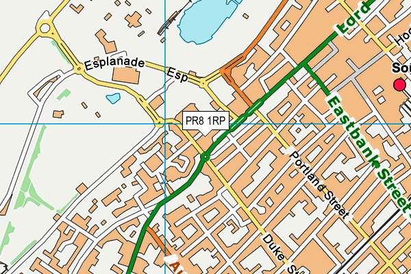 PR8 1RP map - OS VectorMap District (Ordnance Survey) PR8 1RP map - OS VectorMap District (Ordnance Survey)