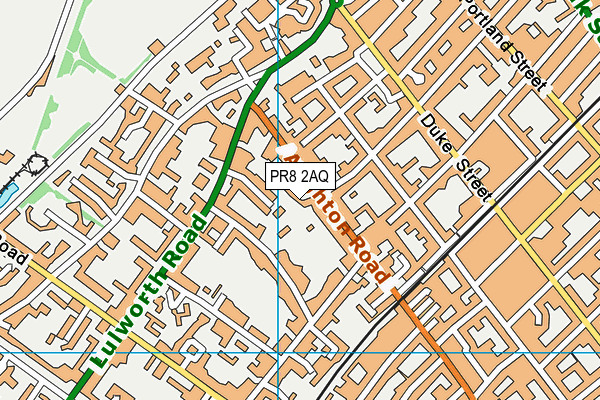 PR8 2AQ map - OS VectorMap District (Ordnance Survey) PR8 2AQ map - OS VectorMap District (Ordnance Survey)
