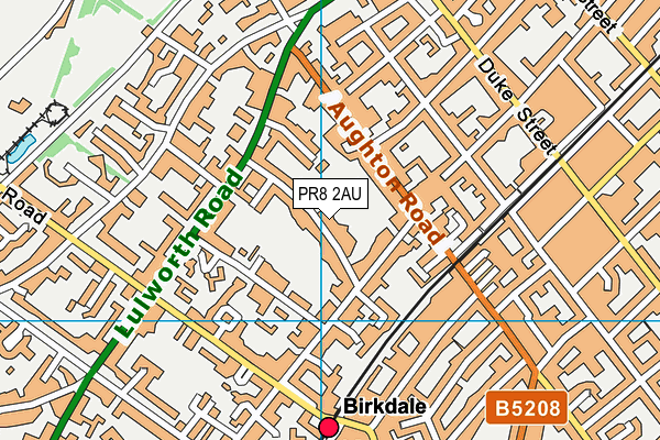 PR8 2AU map - OS VectorMap District (Ordnance Survey) PR8 2AU map - OS VectorMap District (Ordnance Survey)
