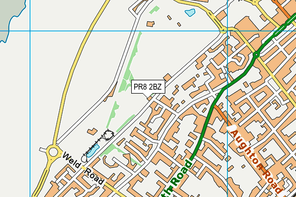PR8 2BZ map - OS VectorMap District (Ordnance Survey) PR8 2BZ map - OS VectorMap District (Ordnance Survey)