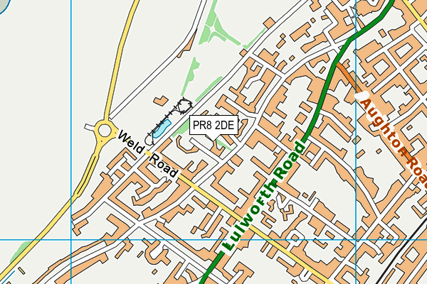 PR8 2DE map - OS VectorMap District (Ordnance Survey) PR8 2DE map - OS VectorMap District (Ordnance Survey)