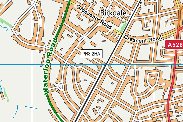 PR8 2HA map - OS VectorMap District (Ordnance Survey) PR8 2HA map - OS VectorMap District (Ordnance Survey)