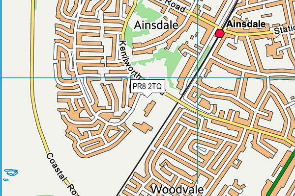 PR8 2TQ map - OS VectorMap District (Ordnance Survey) PR8 2TQ map - OS VectorMap District (Ordnance Survey)