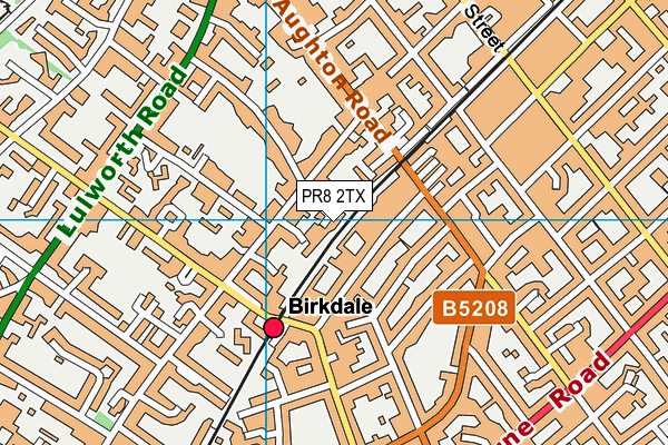PR8 2TX map - OS VectorMap District (Ordnance Survey) PR8 2TX map - OS VectorMap District (Ordnance Survey)