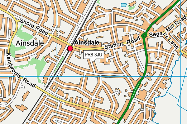 PR8 3JU map - OS VectorMap District (Ordnance Survey) PR8 3JU map - OS VectorMap District (Ordnance Survey)