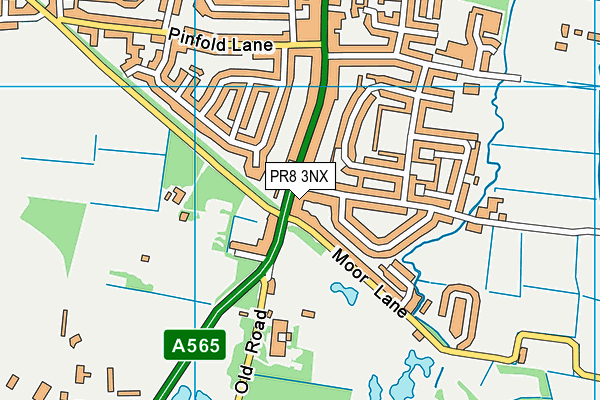 PR8 3NX map - OS VectorMap District (Ordnance Survey) PR8 3NX map - OS VectorMap District (Ordnance Survey)