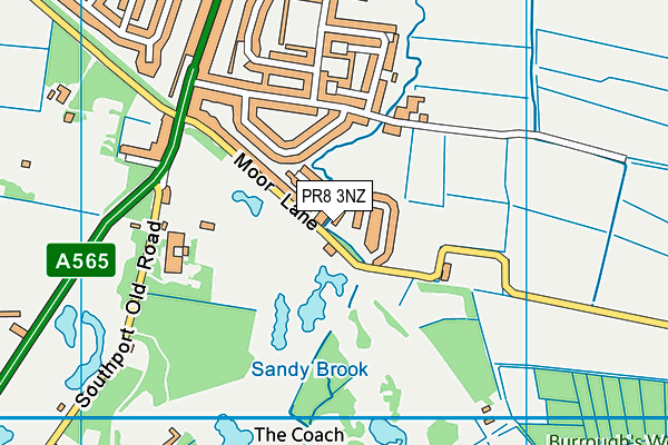 PR8 3NZ map - OS VectorMap District (Ordnance Survey) PR8 3NZ map - OS VectorMap District (Ordnance Survey)