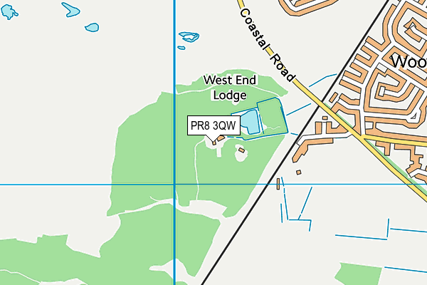 PR8 3QW map - OS VectorMap District (Ordnance Survey) PR8 3QW map - OS VectorMap District (Ordnance Survey)