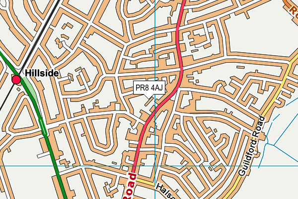 PR8 4AJ map - OS VectorMap District (Ordnance Survey) PR8 4AJ map - OS VectorMap District (Ordnance Survey)