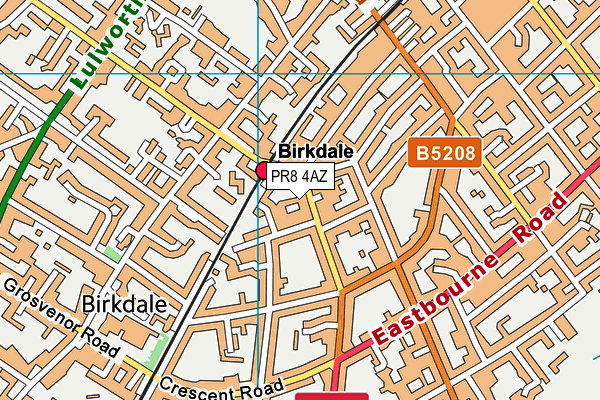 PR8 4AZ map - OS VectorMap District (Ordnance Survey) PR8 4AZ map - OS VectorMap District (Ordnance Survey)
