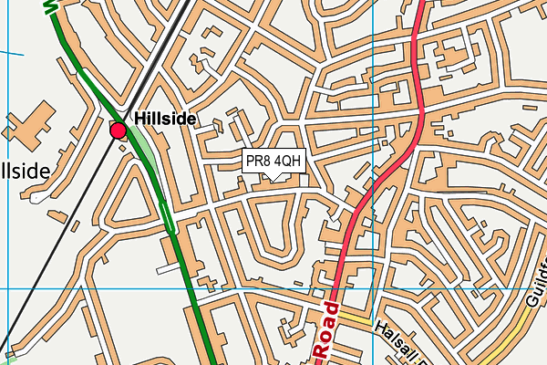 PR8 4QH map - OS VectorMap District (Ordnance Survey) PR8 4QH map - OS VectorMap District (Ordnance Survey)