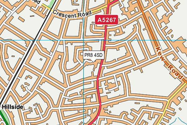PR8 4SD map - OS VectorMap District (Ordnance Survey) PR8 4SD map - OS VectorMap District (Ordnance Survey)