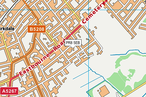 PR8 5EB map - OS VectorMap District (Ordnance Survey) PR8 5EB map - OS VectorMap District (Ordnance Survey)