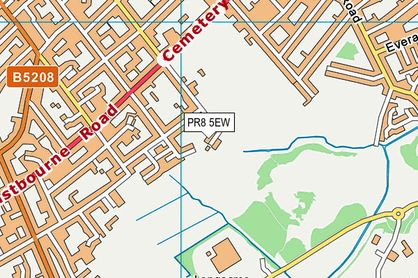 PR8 5EW map - OS VectorMap District (Ordnance Survey) PR8 5EW map - OS VectorMap District (Ordnance Survey)