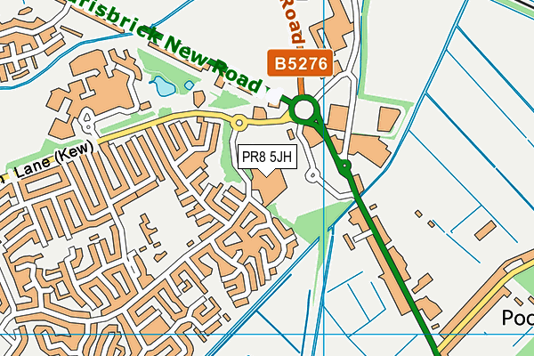 PR8 5JH map - OS VectorMap District (Ordnance Survey) PR8 5JH map - OS VectorMap District (Ordnance Survey)