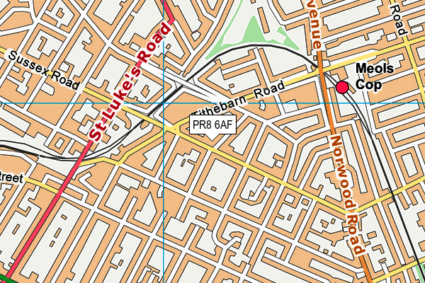 PR8 6AF map - OS VectorMap District (Ordnance Survey) PR8 6AF map - OS VectorMap District (Ordnance Survey)