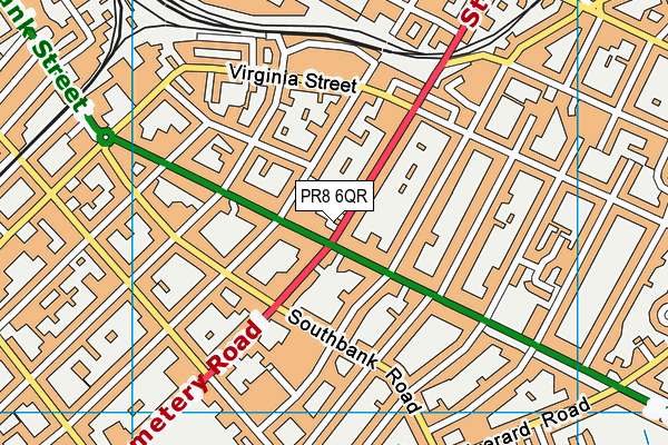 PR8 6QR map - OS VectorMap District (Ordnance Survey) PR8 6QR map - OS VectorMap District (Ordnance Survey)