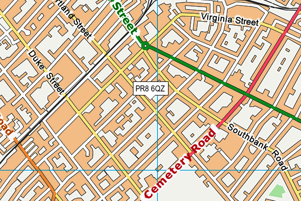 PR8 6QZ map - OS VectorMap District (Ordnance Survey) PR8 6QZ map - OS VectorMap District (Ordnance Survey)