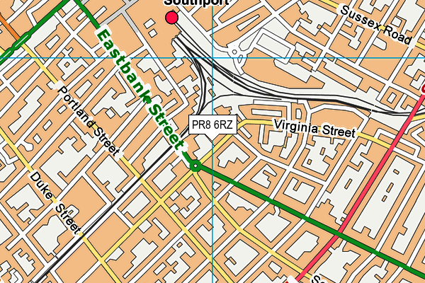 PR8 6RZ map - OS VectorMap District (Ordnance Survey)