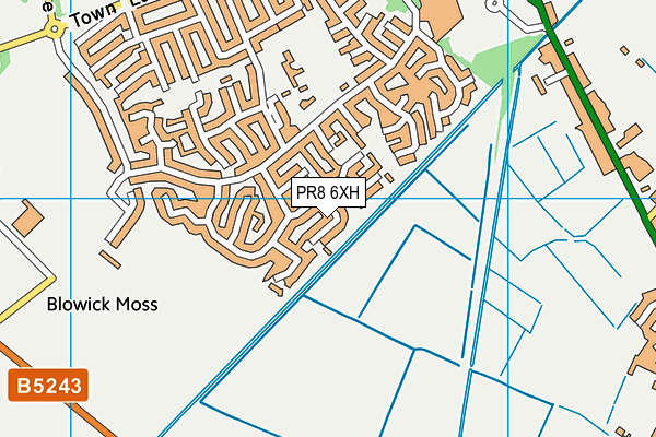 PR8 6XH map - OS VectorMap District (Ordnance Survey) PR8 6XH map - OS VectorMap District (Ordnance Survey)