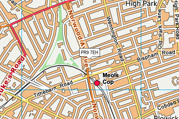 PR9 7EH map - OS VectorMap District (Ordnance Survey) PR9 7EH map - OS VectorMap District (Ordnance Survey)