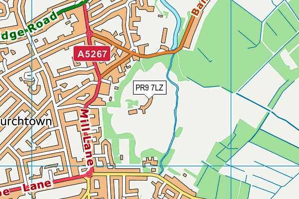 PR9 7LZ map - OS VectorMap District (Ordnance Survey) PR9 7LZ map - OS VectorMap District (Ordnance Survey)