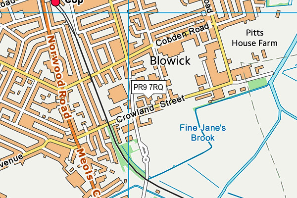 PR9 7RQ map - OS VectorMap District (Ordnance Survey) PR9 7RQ map - OS VectorMap District (Ordnance Survey)