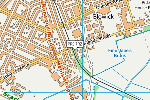 PR9 7RZ map - OS VectorMap District (Ordnance Survey) PR9 7RZ map - OS VectorMap District (Ordnance Survey)
