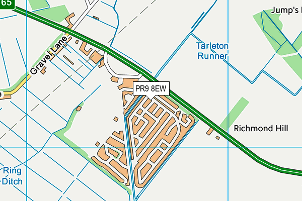 PR9 8EW map - OS VectorMap District (Ordnance Survey) PR9 8EW map - OS VectorMap District (Ordnance Survey)
