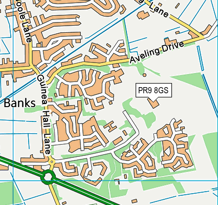 PR9 8GS map - OS VectorMap District (Ordnance Survey) PR9 8GS map - OS VectorMap District (Ordnance Survey)