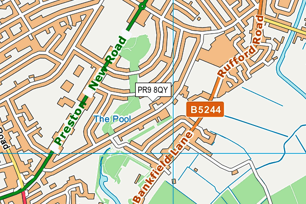 PR9 8QY map - OS VectorMap District (Ordnance Survey) PR9 8QY map - OS VectorMap District (Ordnance Survey)