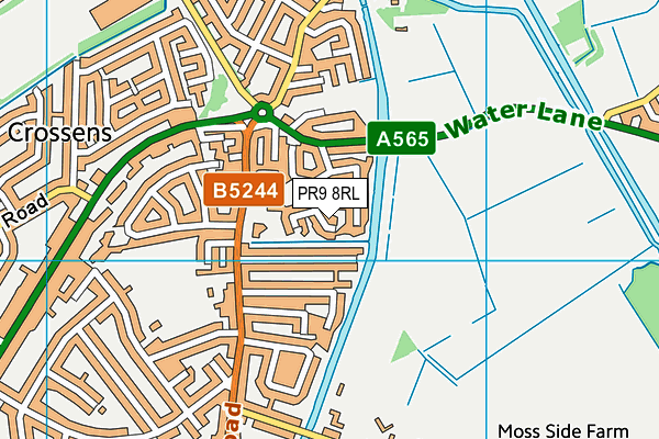 PR9 8RL map - OS VectorMap District (Ordnance Survey) PR9 8RL map - OS VectorMap District (Ordnance Survey)