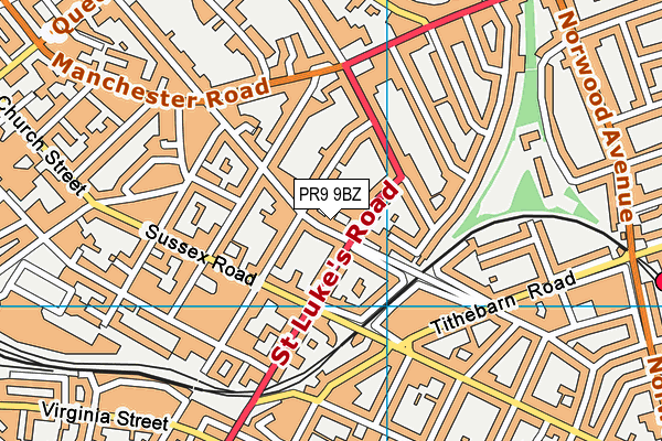 PR9 9BZ map - OS VectorMap District (Ordnance Survey) PR9 9BZ map - OS VectorMap District (Ordnance Survey)