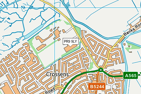 PR9 9LY map - OS VectorMap District (Ordnance Survey) PR9 9LY map - OS VectorMap District (Ordnance Survey)