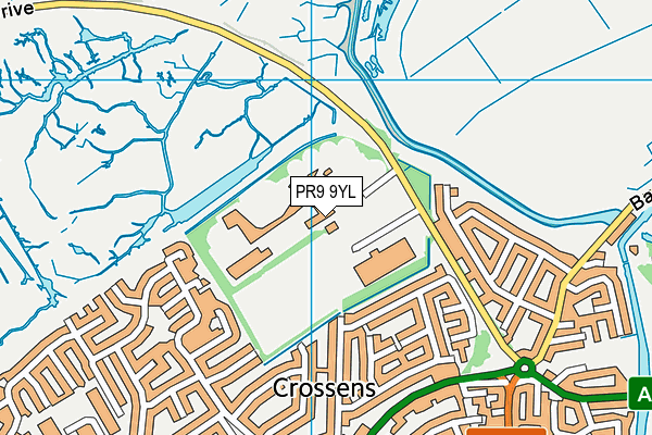 PR9 9YL map - OS VectorMap District (Ordnance Survey) PR9 9YL map - OS VectorMap District (Ordnance Survey)
