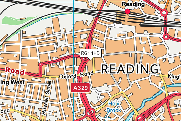 RG1 1HD map - OS VectorMap District (Ordnance Survey) RG1 1HD map - OS VectorMap District (Ordnance Survey)