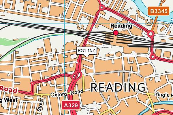 RG1 1NZ map - OS VectorMap District (Ordnance Survey) RG1 1NZ map - OS VectorMap District (Ordnance Survey)